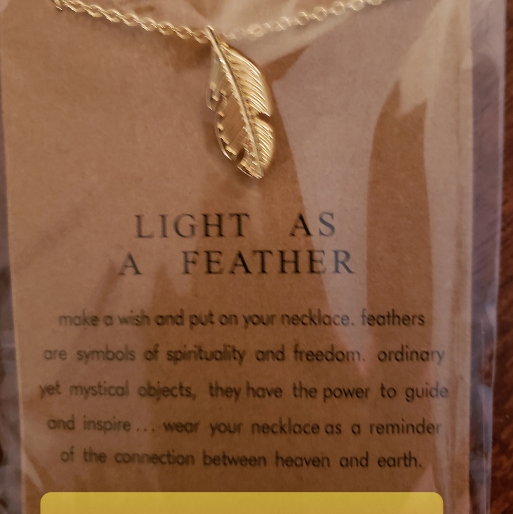 Light as a Feather Necklace- NIP